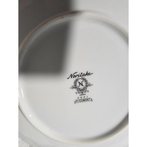 (3) Noritake Saucer Plates 2021 Piedmont Japan Floral Sliver Trim 6.5" White - Picture 6 of 8